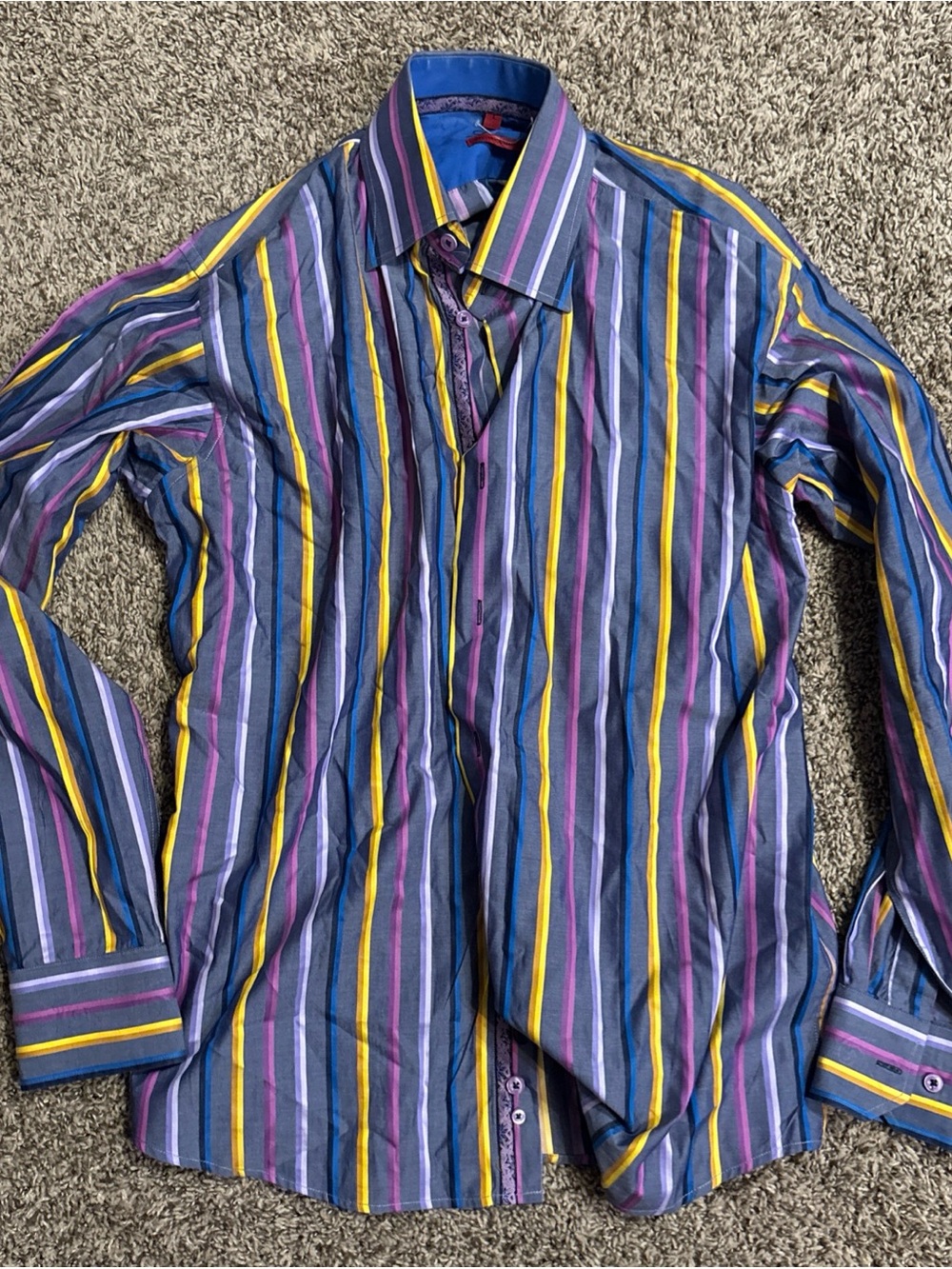Luchiano Visconti Signature Series Limited Edition Shirt Multicolor Striped